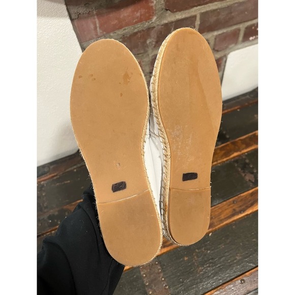 J/Slides Quiltie Leather Flats 8 White - Picture 7 of 7